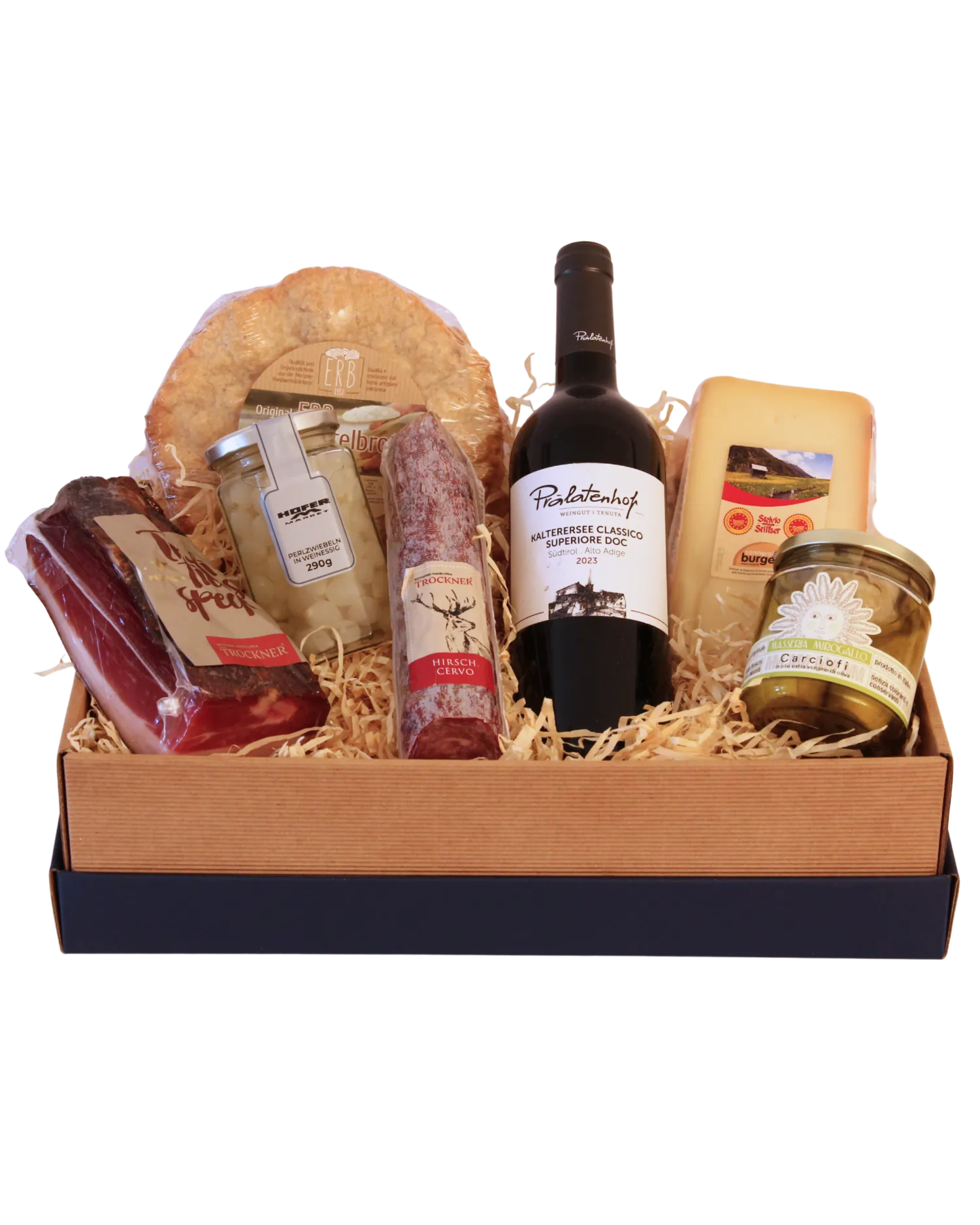 Weihnachtlicher Geschenkkorb Marendkörbl im Hofer Market