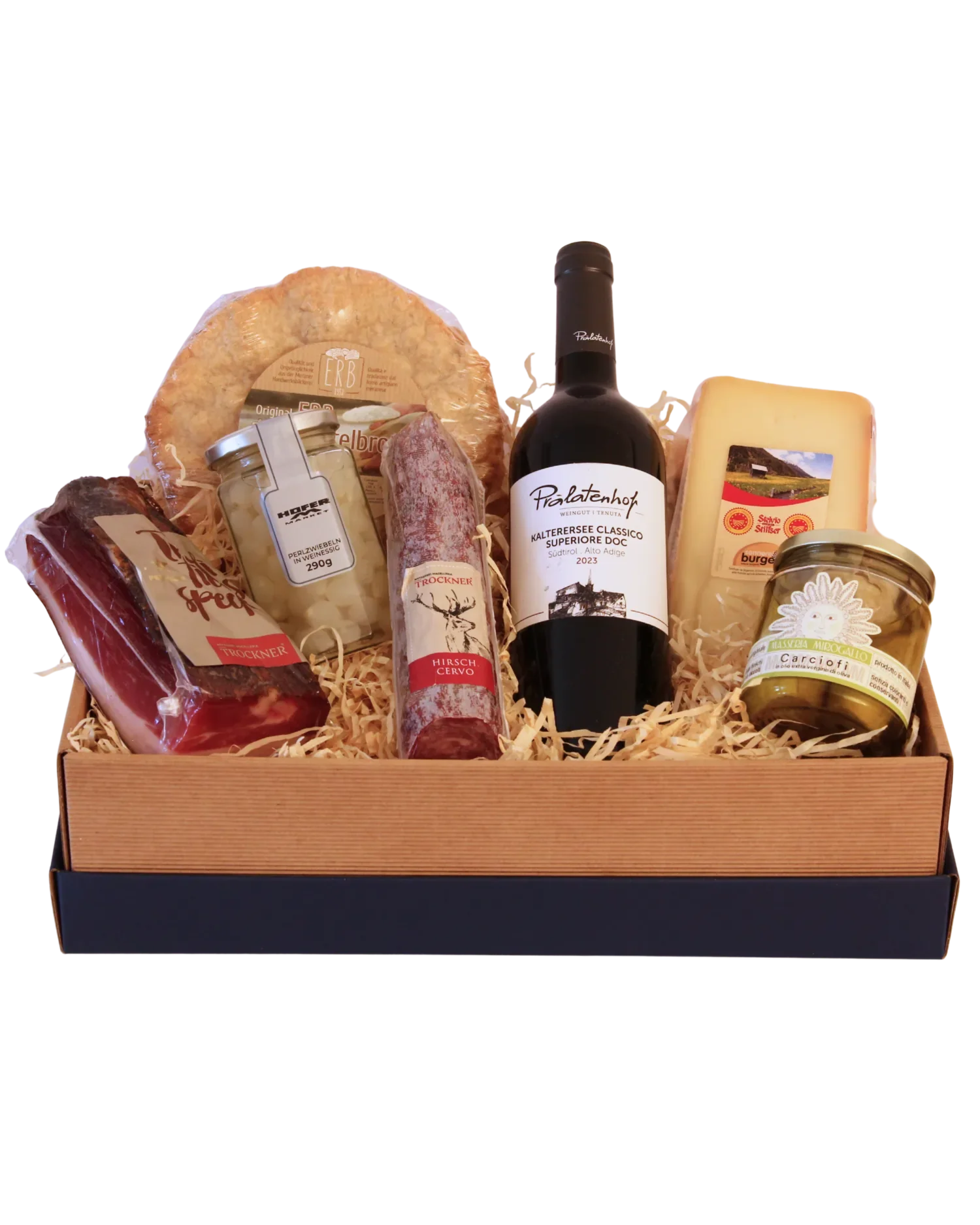 Weihnachtlicher Geschenkkorb Marendkörbl im Hofer Market