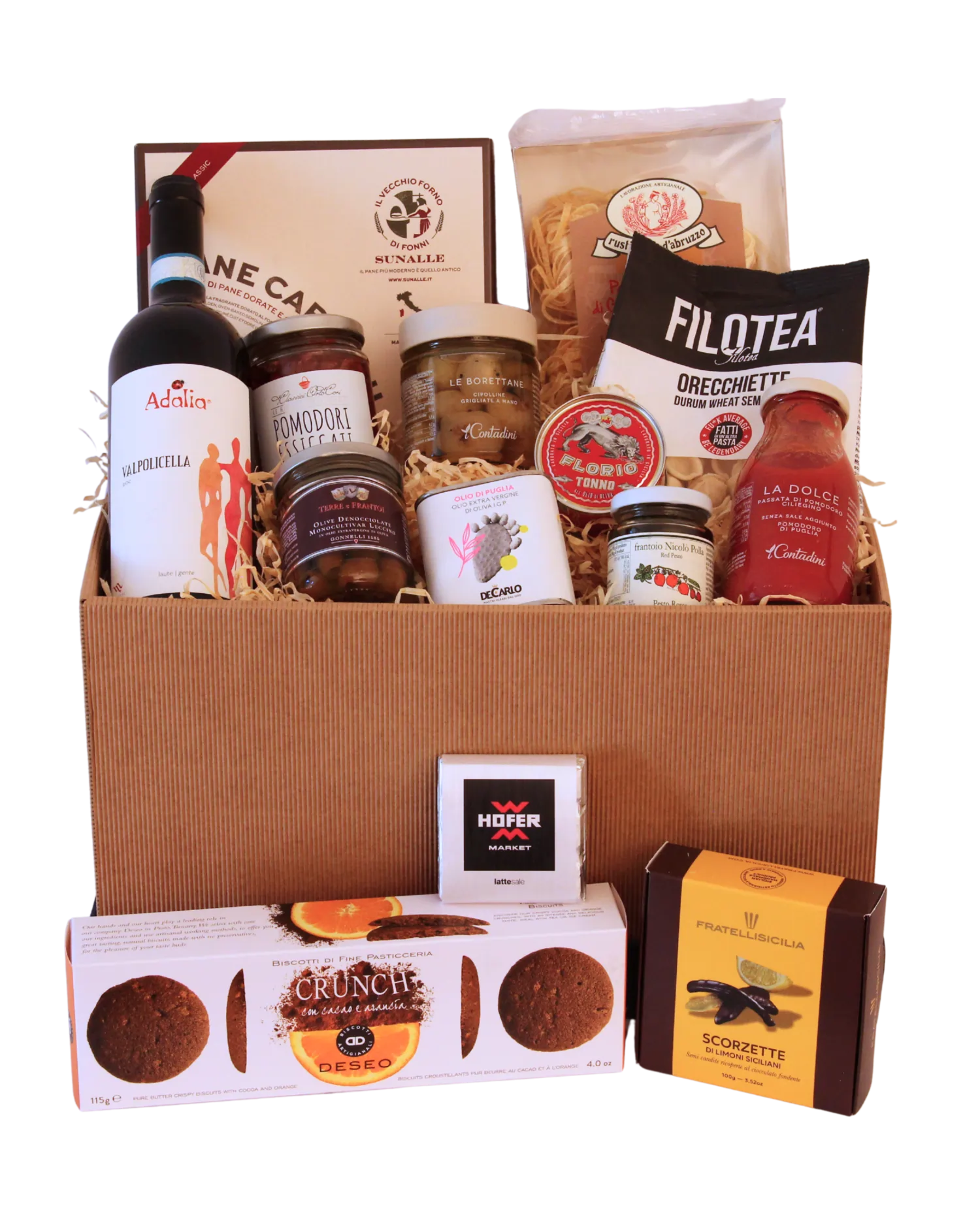 Weihnachtlicher Geschenkkorb Purer Genuss im Hofer Market