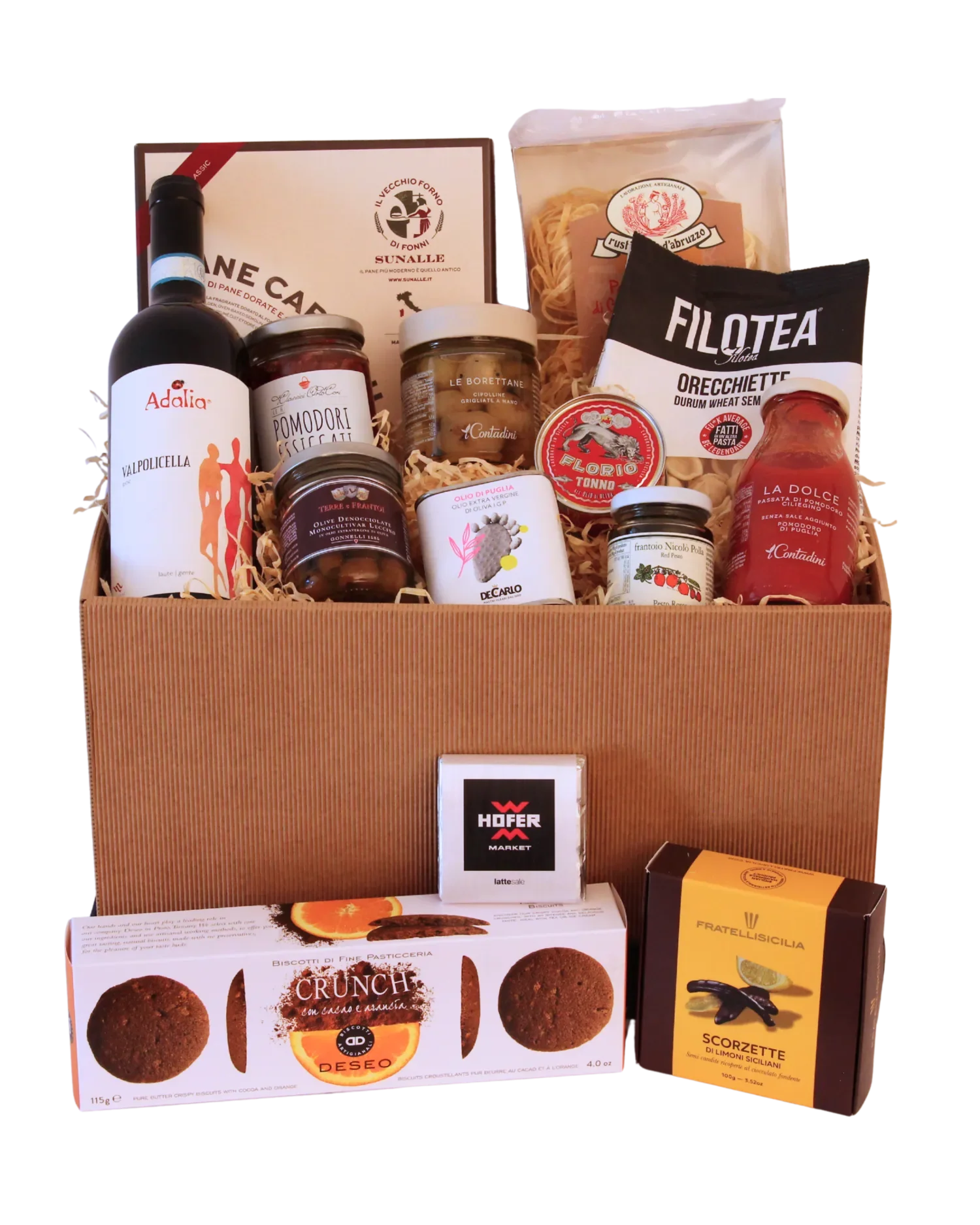 Weihnachtlicher Geschenkkorb Purer Genuss im Hofer Market