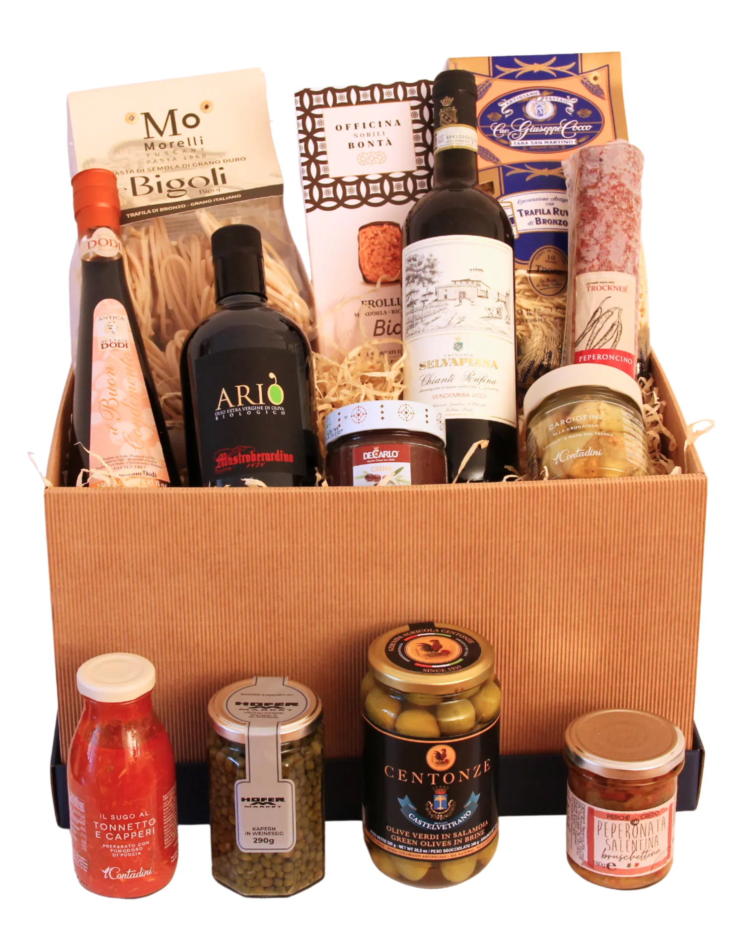 Weihnachtlicher Geschenkkorb Rundum Versorgt im Hofer Market